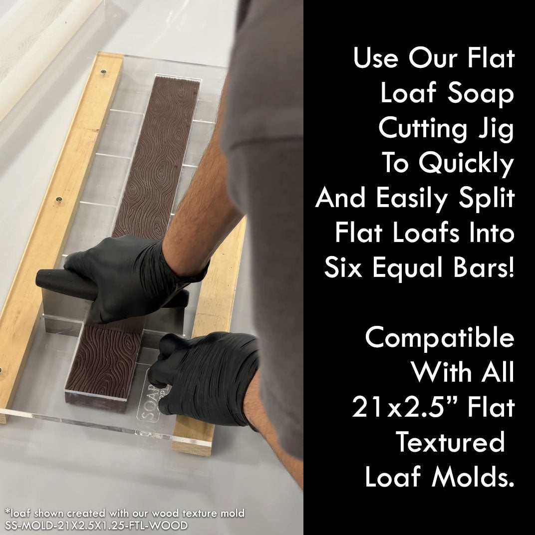 Flat Textured Soap Loaf Silicone Mold - Snowflakes