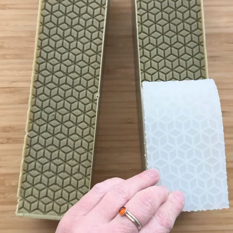 Geometric 3D Cubes Silicone Soap Impression Mat