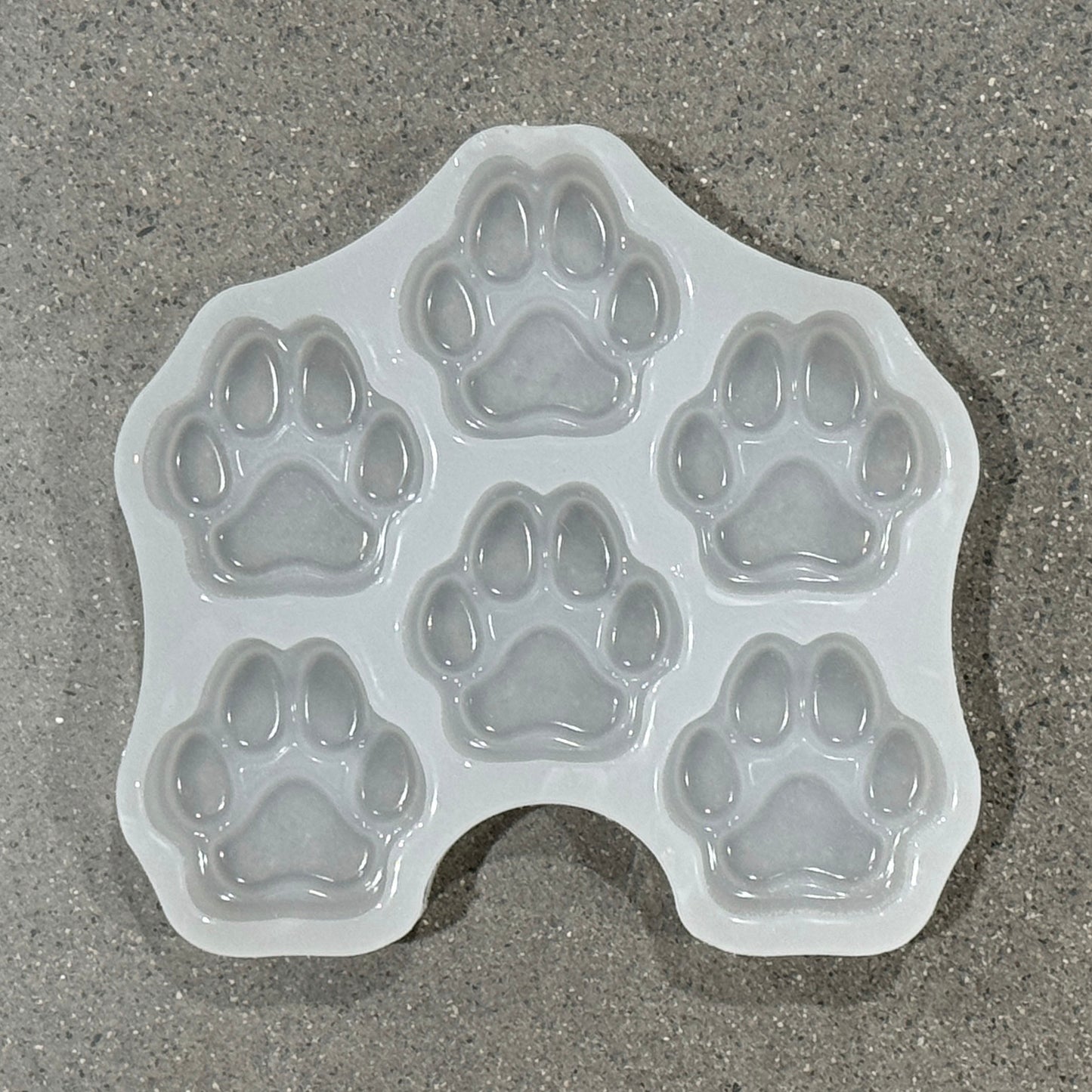 6 Cavity Silicone Soap Mold - Dog Paw