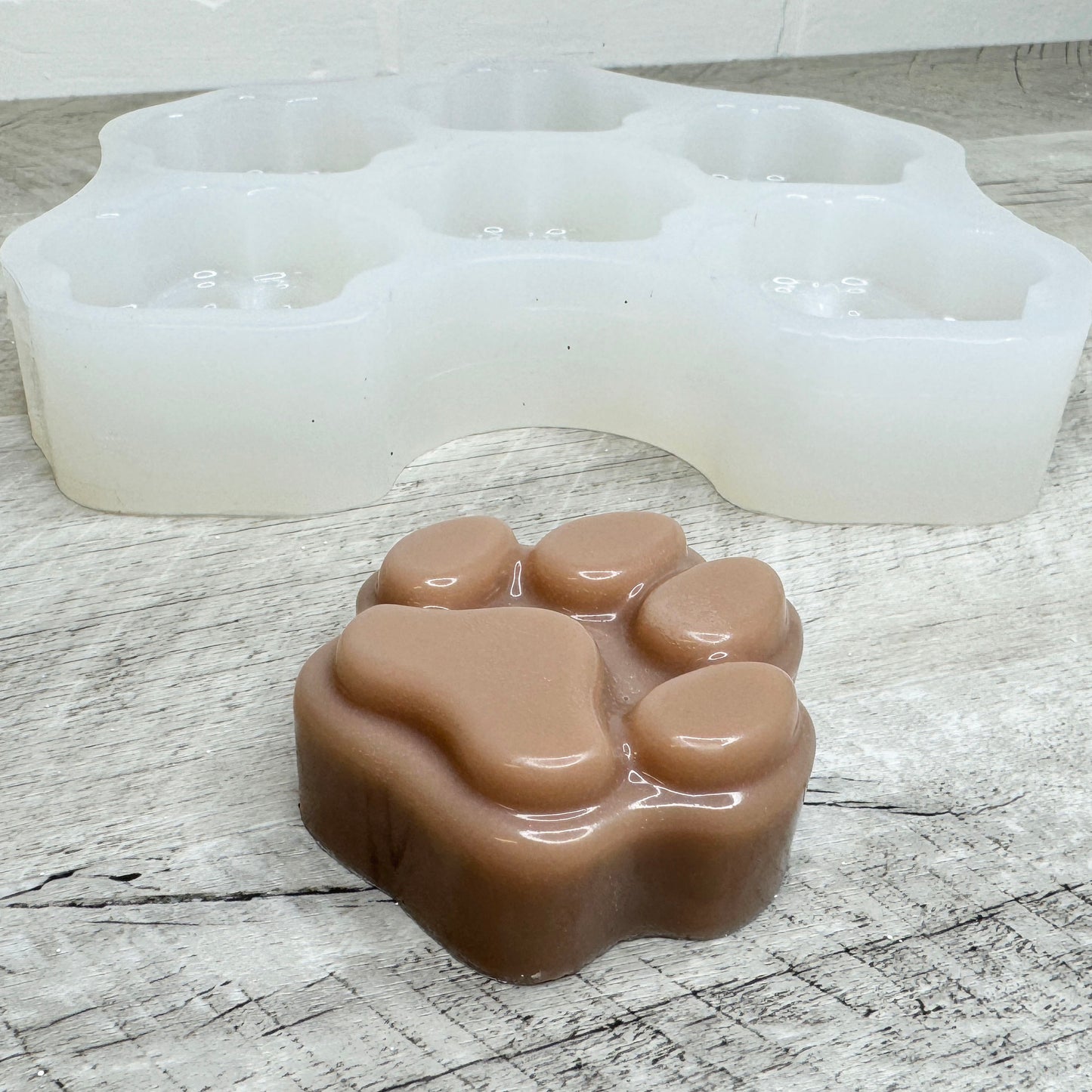 6 Cavity Silicone Soap Mold - Dog Paw
