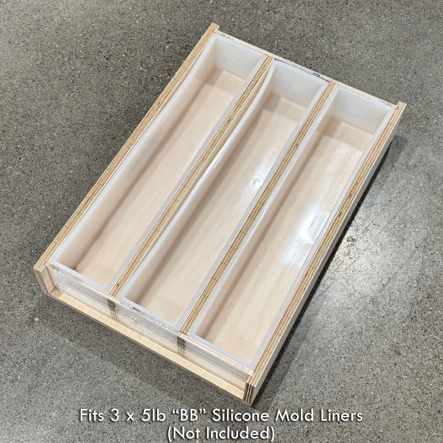 Triple Mold Box For BB 5lb Silicone Mold Liners (15lb)