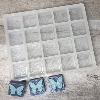 20 Bar Butterfly 1 Silicone Soap Mold