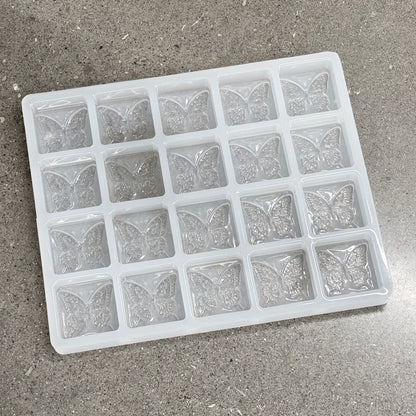 20 Bar Butterfly 1 Silicone Soap Mold