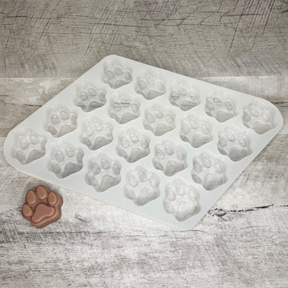 20 Bar Dog Paw Silicone Soap Mold