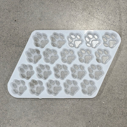 20 Bar Dog Paw Silicone Soap Mold