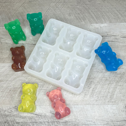 6 Cavity Silicone Soap Mold - Gummy Bear