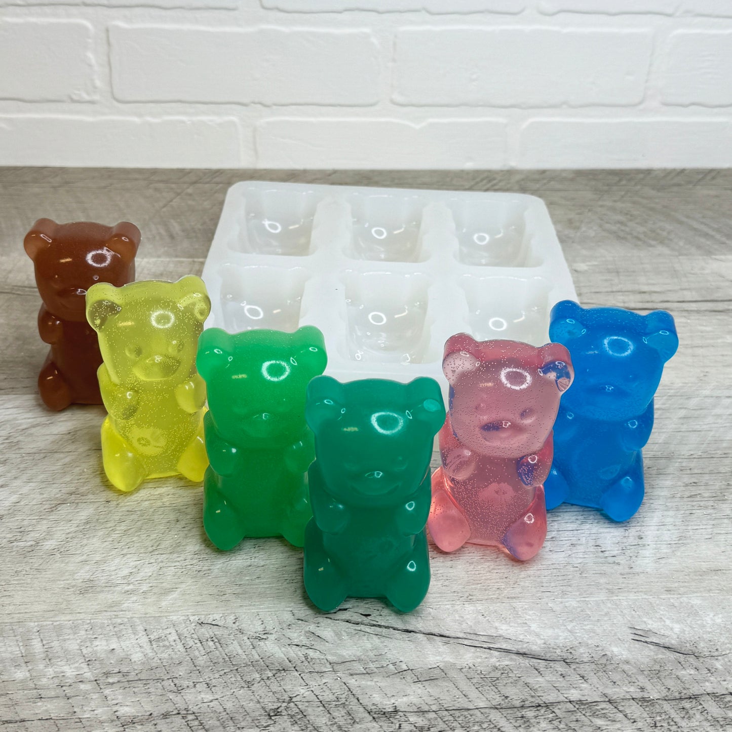 6 Cavity Silicone Soap Mold - Gummy Bear