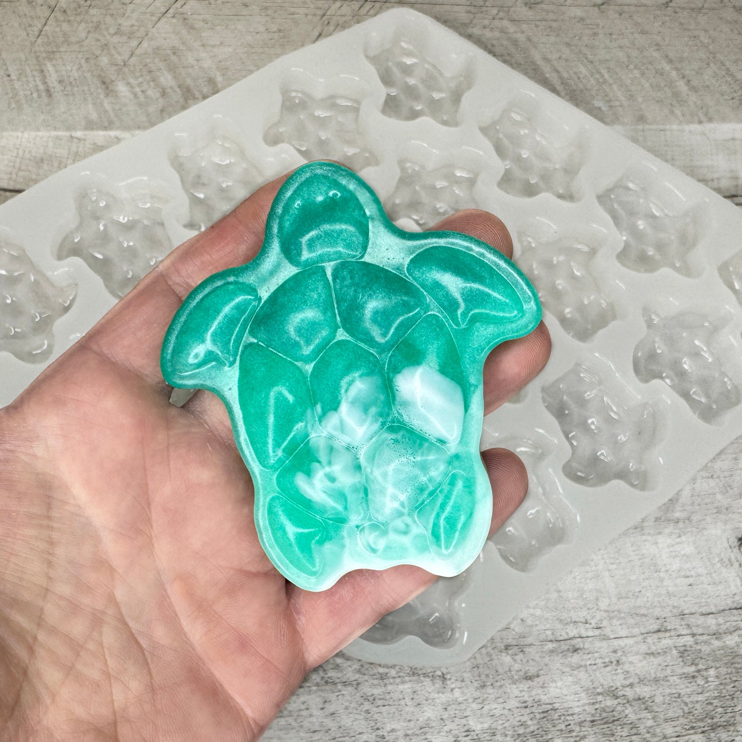 20 Bar Tribal Turtle Silicone Soap Mold