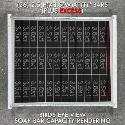 12.5X10.55X2.5" Ultimate Soap Loaf Mold (36 Bars)